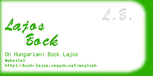lajos bock business card